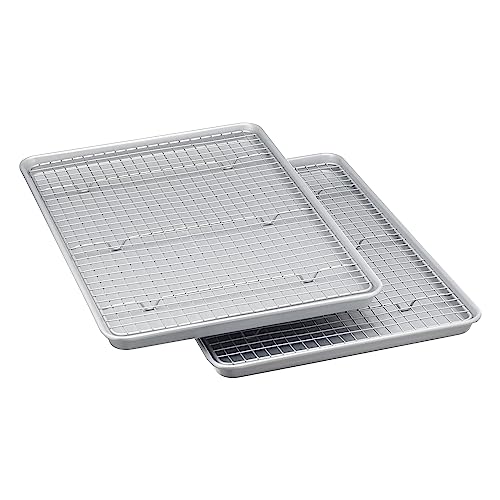 Ceramic Nonstick Baking Sheets & Cooling Rack Set (2 Count)