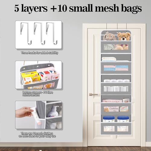 Over The Door Organizer (B Light Gray / 2 Pack)