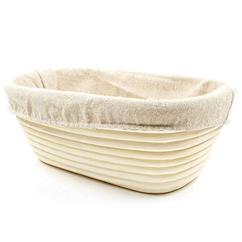 Bread Proofing Basket with Liner (10" x 7" x 3.75"H / Rectangular)