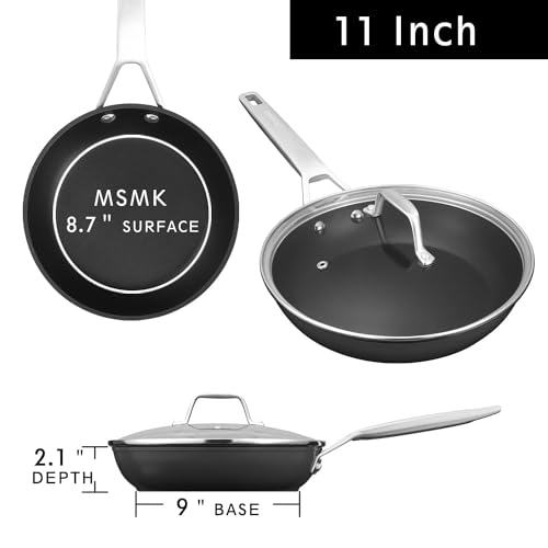 11 Inch Nonstick Frying pan with Lid (11-Inch)