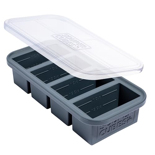 1 Cup Silicone Soup Freezer Mold with Lid (Charcoal / 1-Pack)