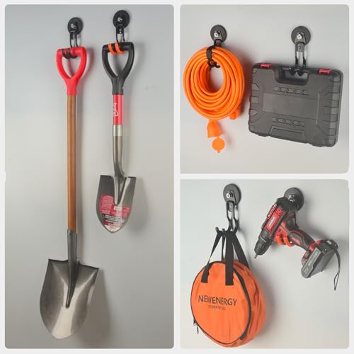 Upgraded Magnetic Hooks Heavy Duty (Updated 2.6in Magnet J Black Hooks 2PCS)