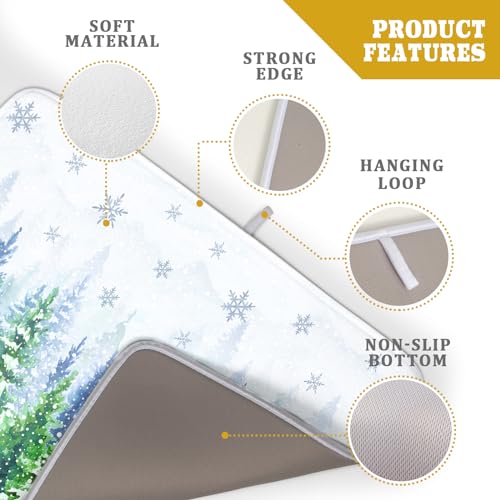 Winter Forest Dish Drying Mats (Winter Forest Bird / 24" x 18")