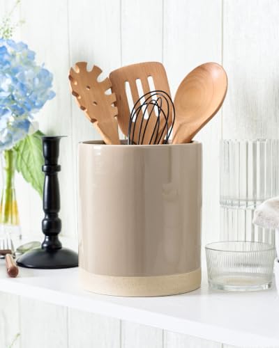 Ceramic Utensil Holder (Cinnamon Brown)