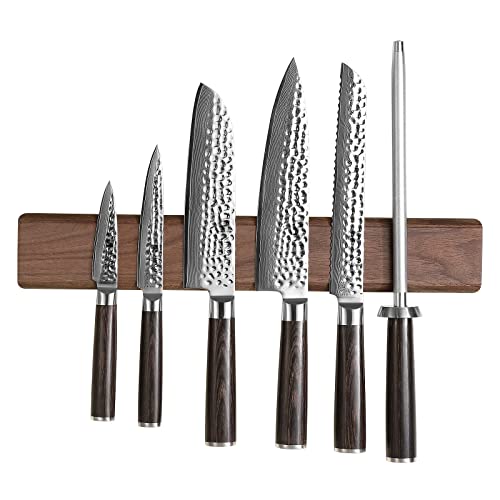 Walnut Wood Knife Magnetic Strips 16 Inch (16 Inch)
