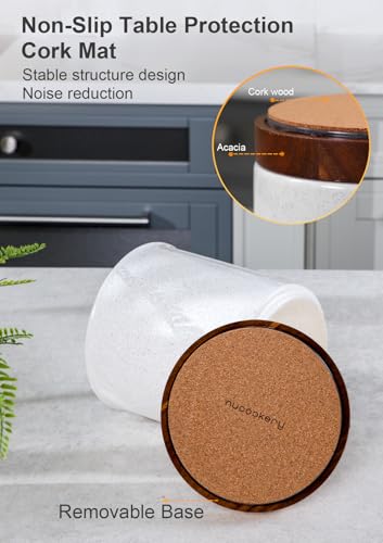 Ceramic Rotating Kitchen Utensil Holder for Countertop (Sand)
