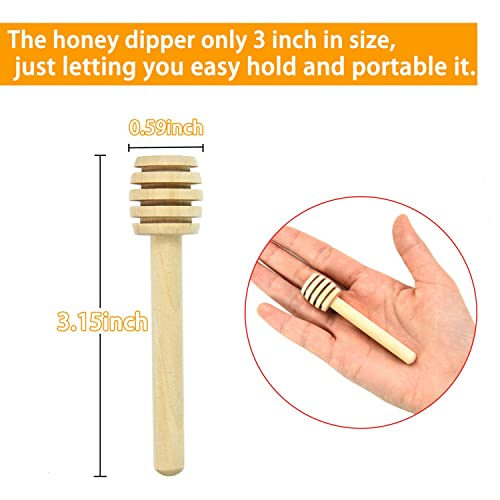 100 PCS Wooden Honey Dipper Sticks