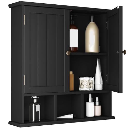 Bathroom Cabinet Wall Mounted 2 (Black / 1 pack)