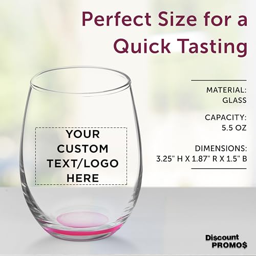 Custom Stemless Wine Glasses by ARC 5.5 oz Set of 12 (100 Count)
