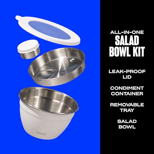 Stainless Steel Salad Bowl Kit 64oz (Moonstone / 64oz)