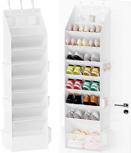 Shoe Storage Over the Door Shoe Organizer (White / 1 Pack)