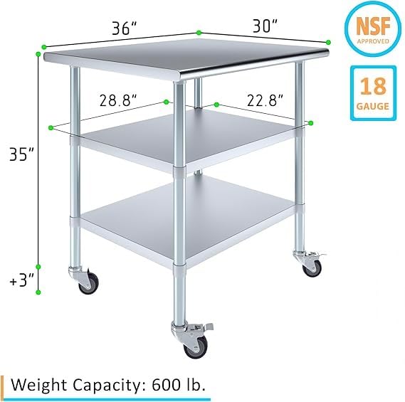 36x30 Heavy Duty Work Table (36" Long x 30" Deep)