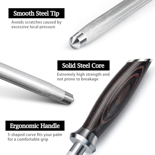 Honing Rod 12 Inch Professional Kitchen Knife Sharpener Rod (12")
