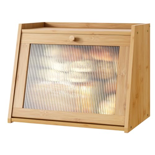 Large Bread Box for Kitchen Counter (Natural / Large-1_Tier)