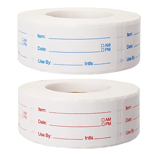 2 Rolls 1000 Pieces Removable Food Labels