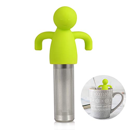 Stainless Steel Tea Infuser Steeper for Loose Tea Extra Fine Mesh Green (Green)