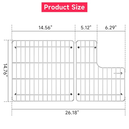 26.18'' x 14.76'' Stainless Steel Bottom Basin Rack