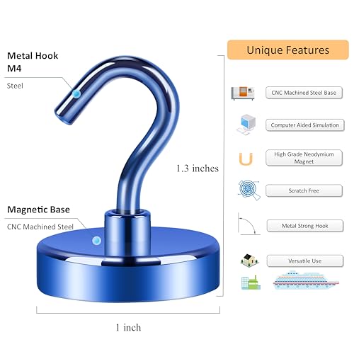 Magnetic Hooks (Navyblue / 1.02 inches)