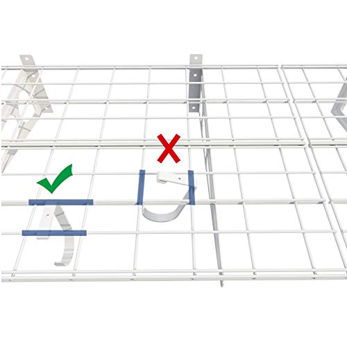 2 Pack 2x6ft Garage Shelving with Hooks (2 pack-2x6 ft_4 hooks / White)