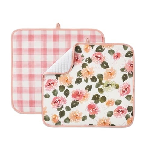 Dish Drying Mats 2 Pack (16''X18'' / Cottage Floral)