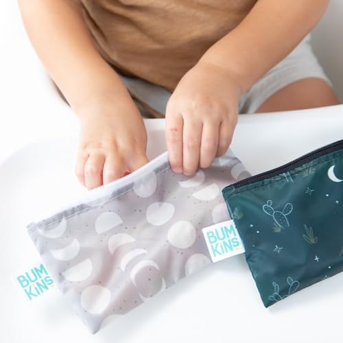 Reusable Sandwich and Snack Bags (Dk Green & Gray)