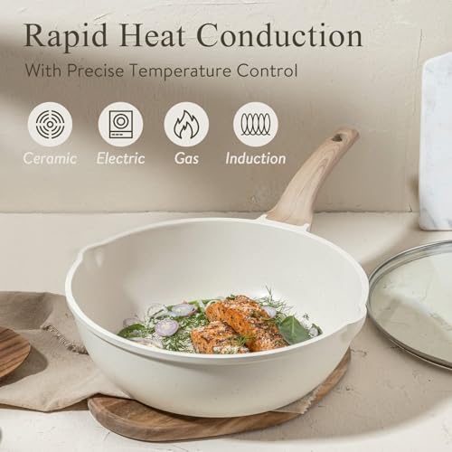 Nonstick Pots and Pans Set (Cream White / 10 Piece)