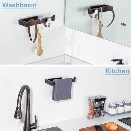 Bathroom Hand Towel Holder (Oil Rubber Bronze)