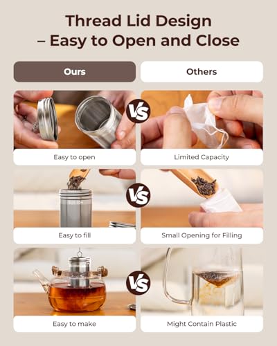 2 Pack Reinmoson Large Tea Infuser for Loose Tea & Spice Ball for Cooking (Large)