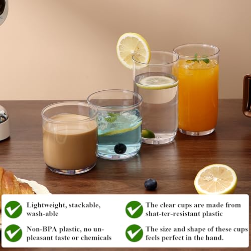 Drinking Glasses Set of 12 (Clear/Transparent)