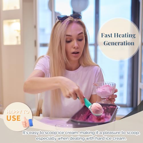 Heated Ice Cream Scoop Rechargeable (Retro Mint / 2 oz)