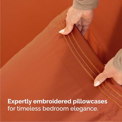 Queen Size 4 Piece Sheet Set (26 - Terracotta / Queen)