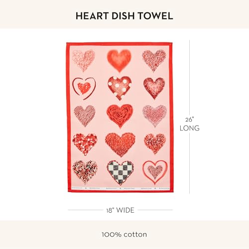 Cotton Dish Towel (Heart / 1-Pack)