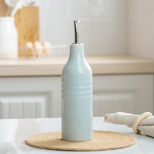 16oz Ceramic Oil Dispenser Bottle (Light Blue / 1 Piece (Jupiter))