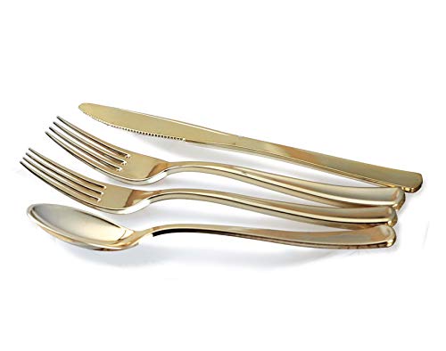 OCCASIONS " 320 Piece set (320 Piece (40 Guest) / B. Imperial Rose Pink & Gold)