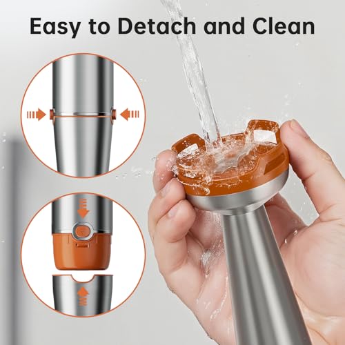 Immersion Blender Handheld Corded Hand Blenders Set 1100W (Orange Brown / 5 in 1)