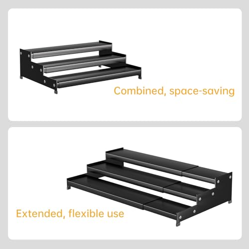 Expandable Carbon Steel Spice Rack Organizer for Pantry