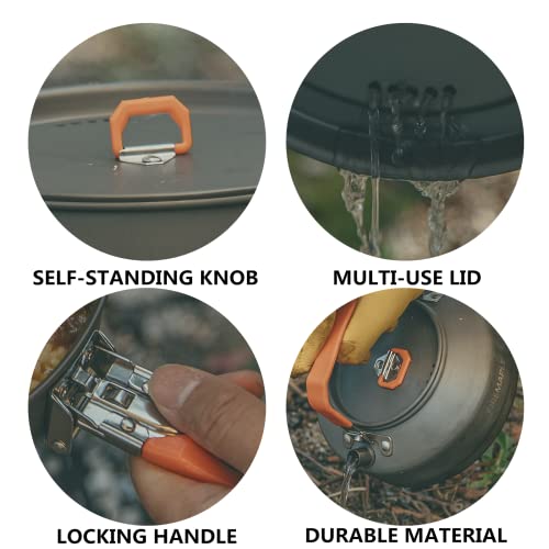 Feast 4 Outdoor Camping Cookware (Feast4-orange)