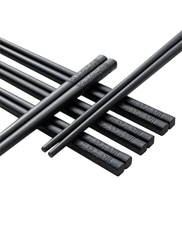 10 Pairs Fiberglass Chopsticks (Black chopsticks)