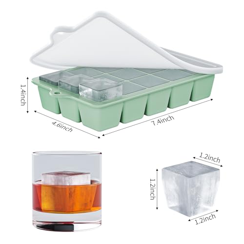 Silicone Ice Cube Tray 3 Pack (Black+Grey+Mint / Ice Cube Tray 3 Pack)