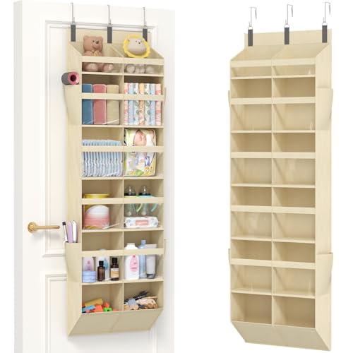 1 Pack Over the Door Organizer (Beige / 12 section)