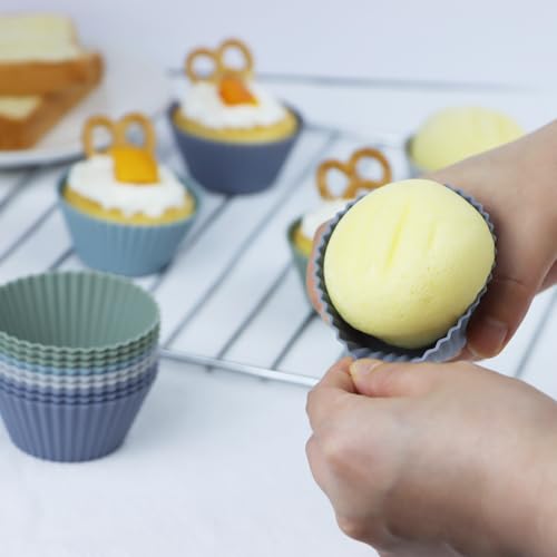 24Pack Silicone Muffin Cups (Grey Series / Regular Size)