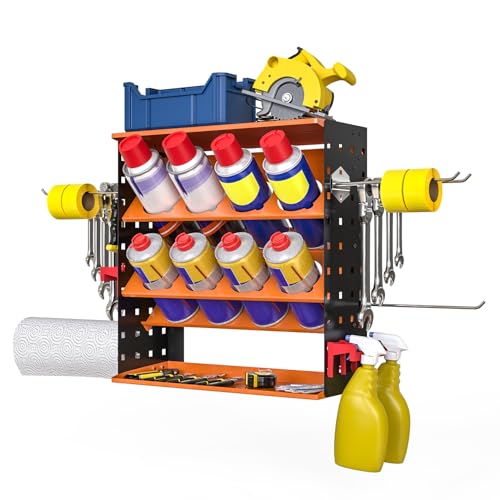 Wall Mount Spray Can Holder (Orange / A-Spray Can Rack)