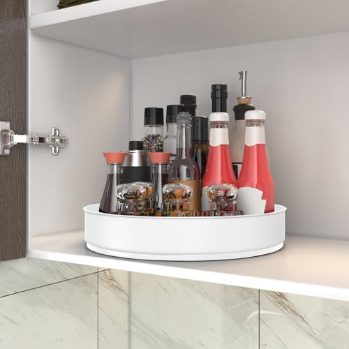 Lazy Susan Turntable Spice Rack Organizer for Kitchen Cabinet (9 4/5'' / White)
