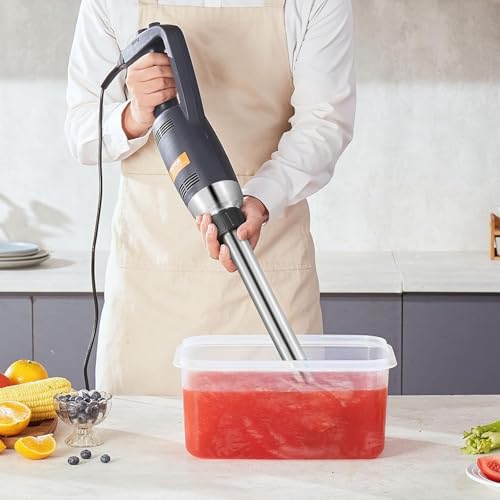 Commercial Immersion Blender Constant Speed Heavy Duty Immersion Blender 350W Commercial Hand Mixer 304 Stainless Steel Hand Blender Commercial with 19.7" Removable Shaft for Kitchen Mixing (350W / 350W 20inch)