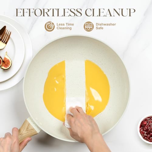 12 Inch Wok Pan with Lid (White / 12 Inch)