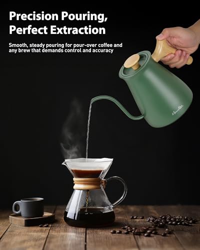 Gooseneck Electric Kettle (Green / 0.8 Quarts)