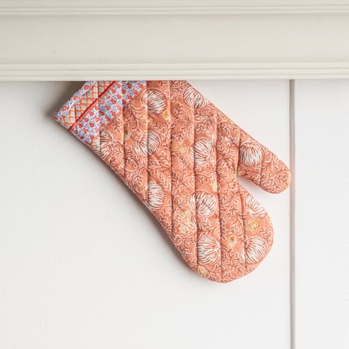 100% Cotton Oven Mitt & Pot Holder Set (033 - Harvest Festival / 7.5" x 13" & 8" x 8" (Oven Mitt & Pot Holder))