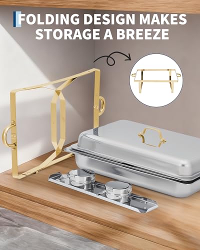 Chafing Dishes for Buffet 4 Pack (Gold / 4 Pack)