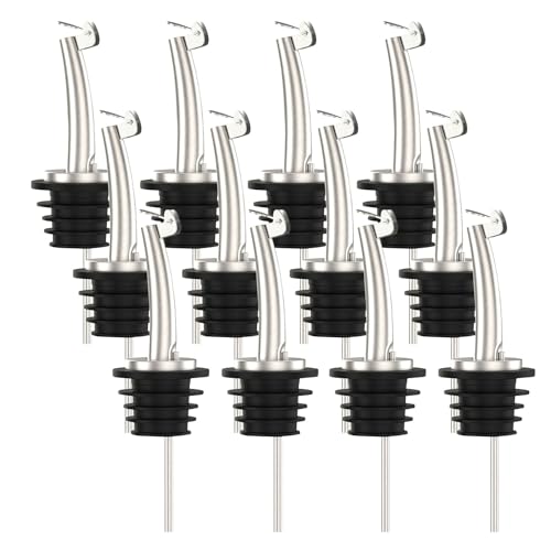 12 Pcs Oil Spout Liquor Bottle Pourer Spouts for About 3 (Flip Top (Pack of 12))