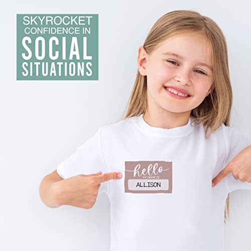 Self Adhesive Name Tags Sticker (Colorful Hello)